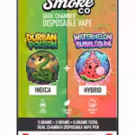 6g Dual Chamber Vape Pen  – Durban Poison + Watermelon Bubblegum